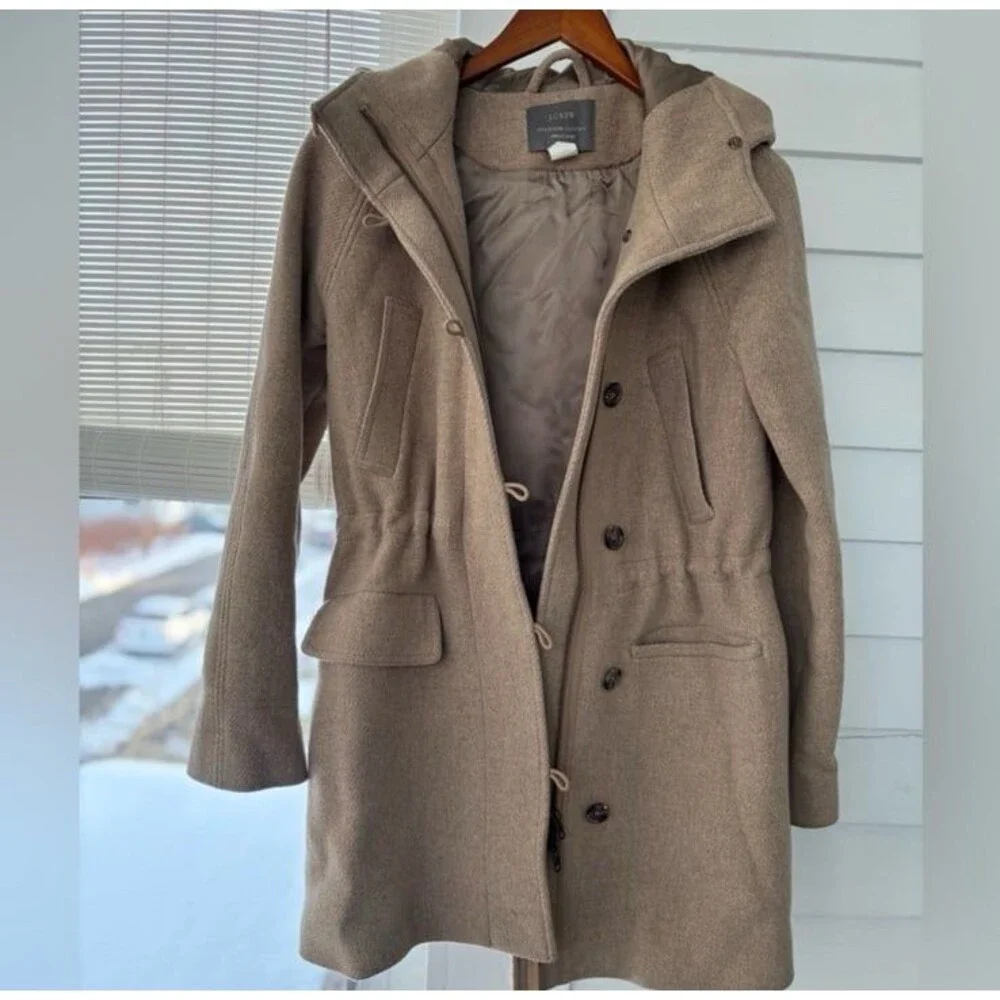 J. Crew Women’s Wool Beige Trench Coat